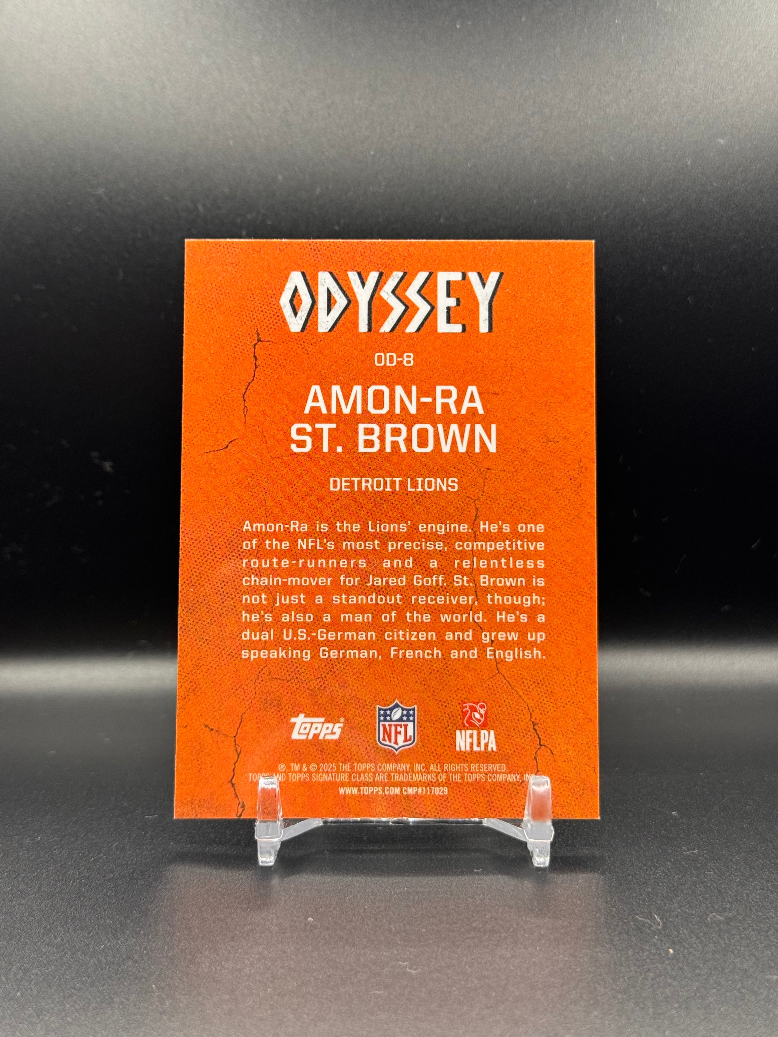 2026 Topps signature Odyssey Amon-Ra St. Brown #OD-8
