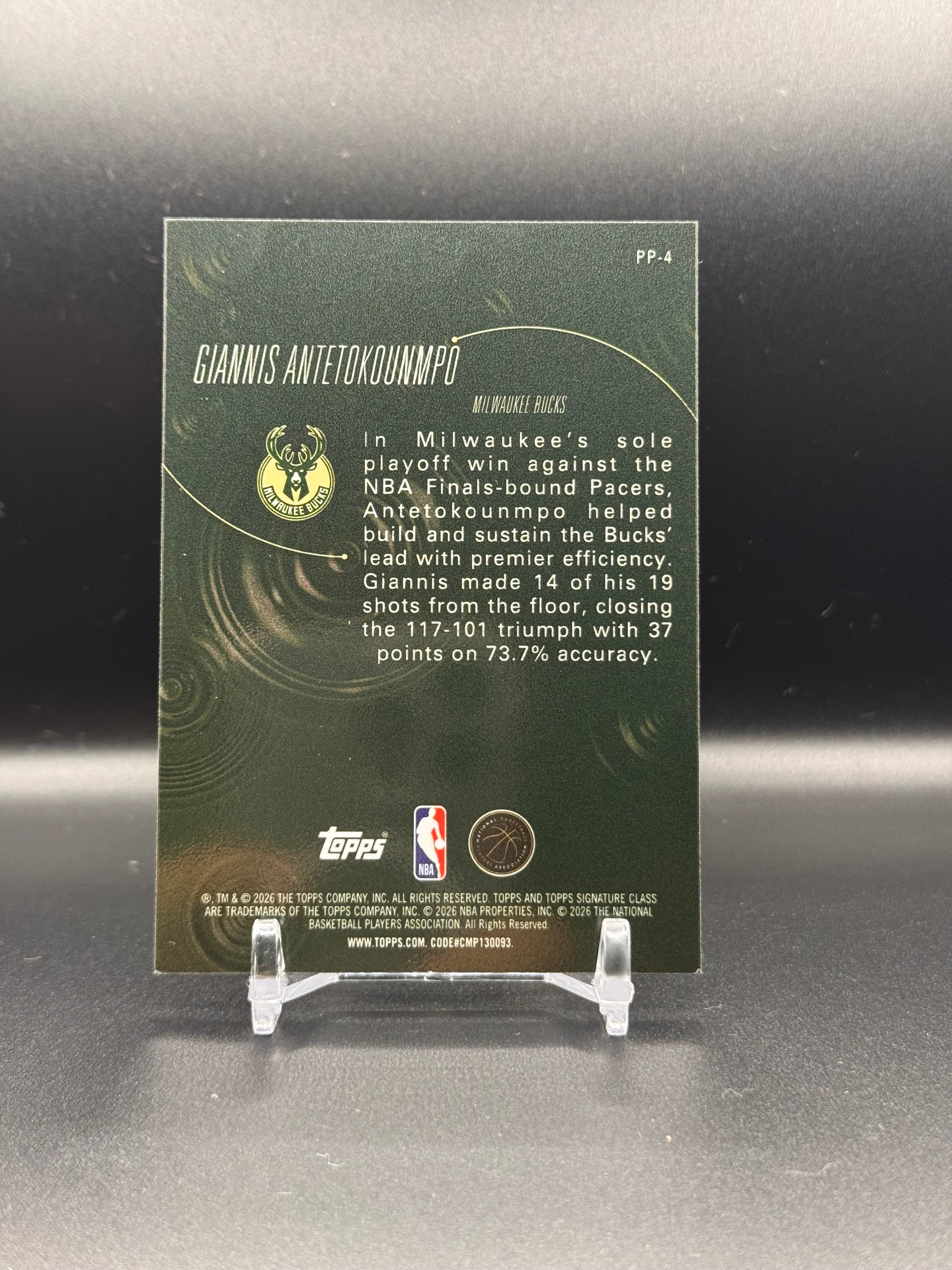 2026 Topps Chrome Basketball Pressure Points Giannis Antetokounmpo #PP-4