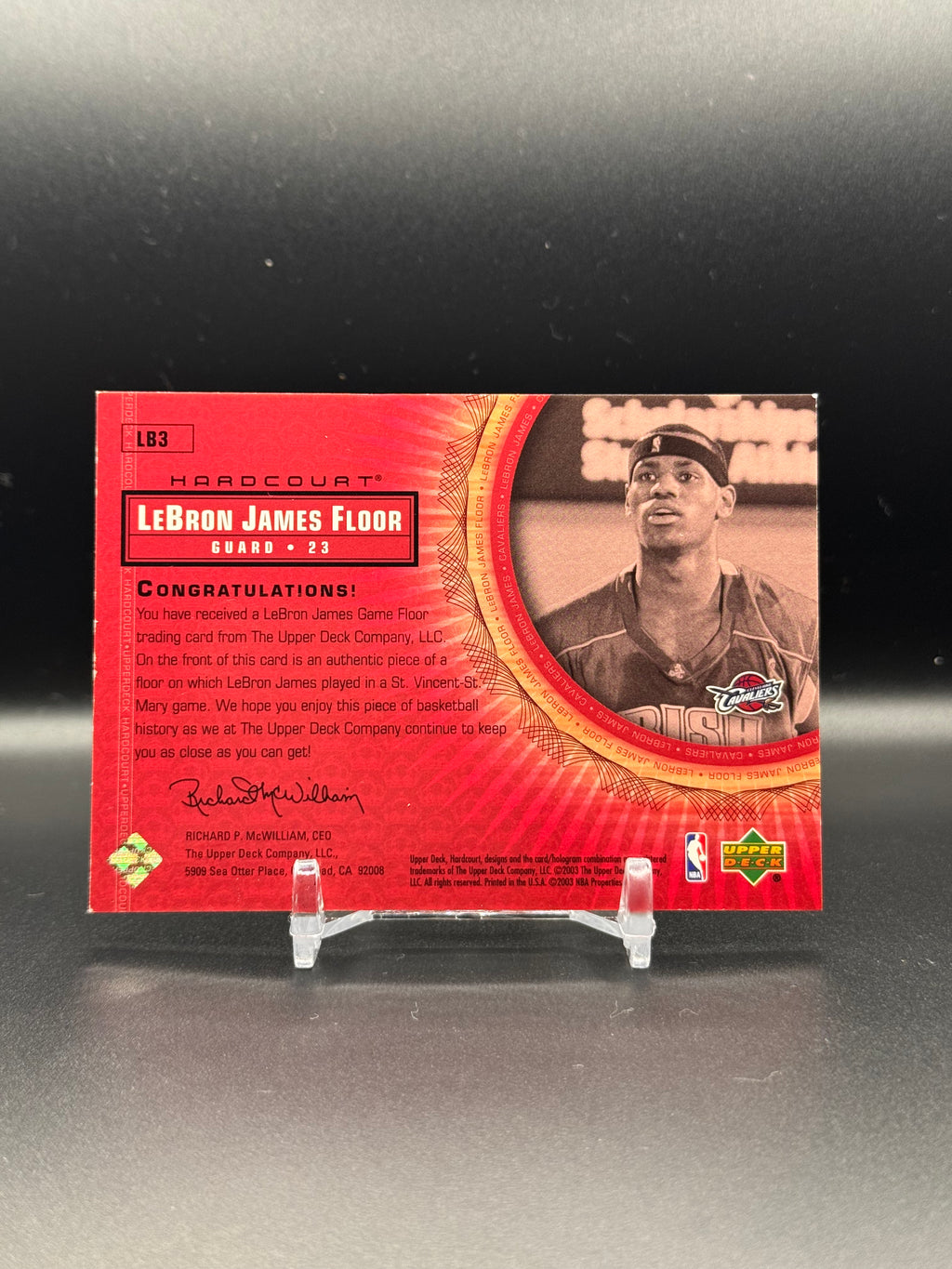 2003 Upper Deck Hardcourt LeBron James Floor LeBron James #LB3 Game Floor Piece