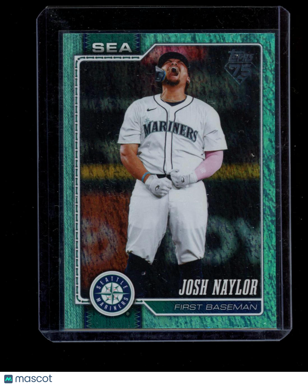 2026 Topps Series Two Josh Naylor #395 Aqua holofoil