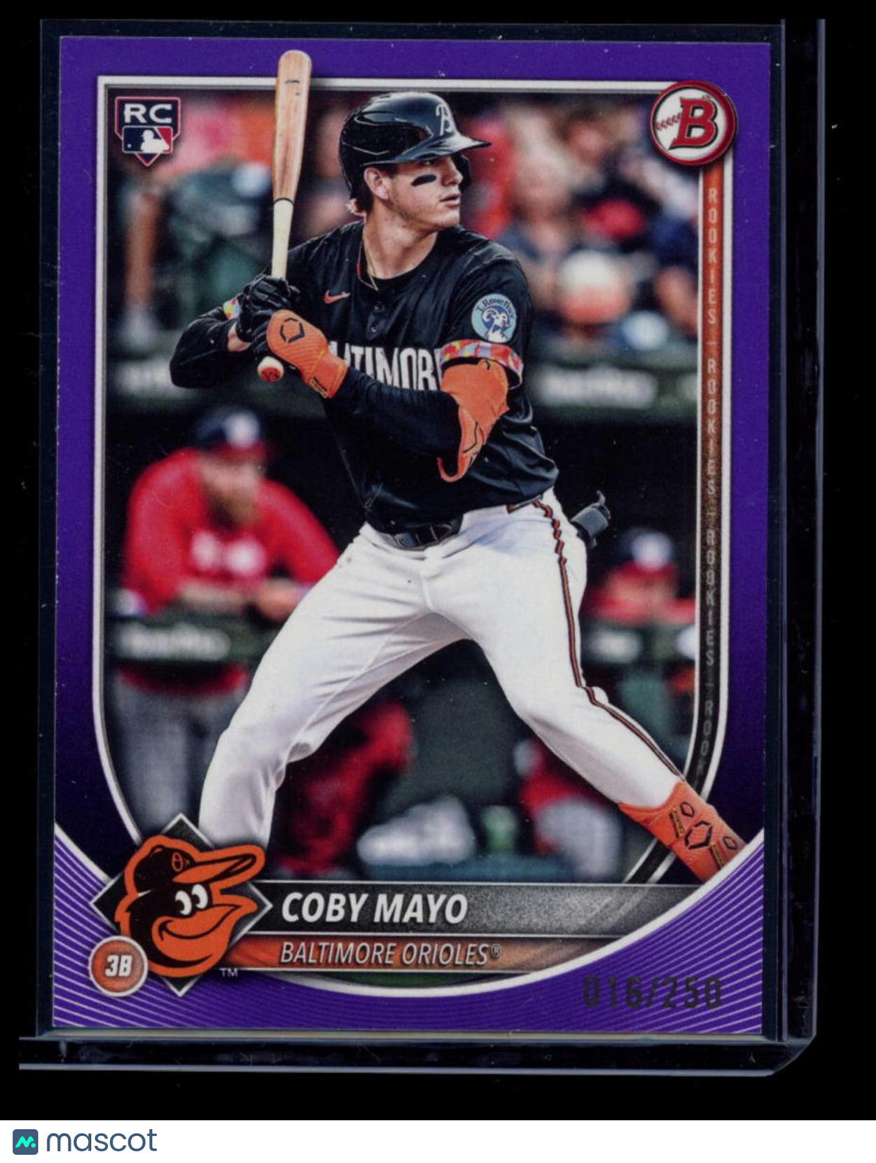 2025 Topps Bowman Coby Mayo #37 Purple /250 RC