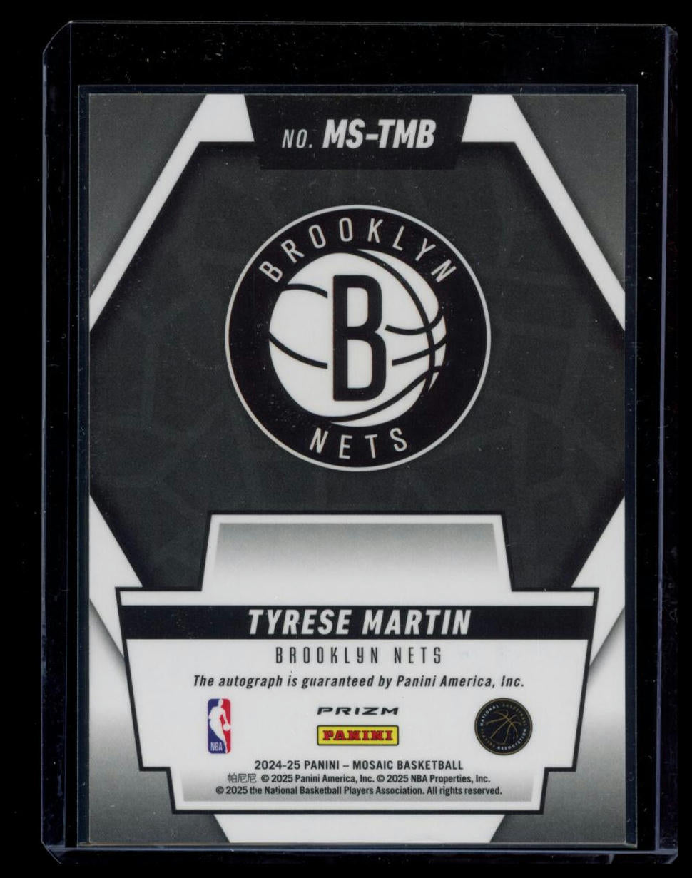 2025 Panini Prizm Mosaic Scripts Tyrese Martin #MS-TMB Silver