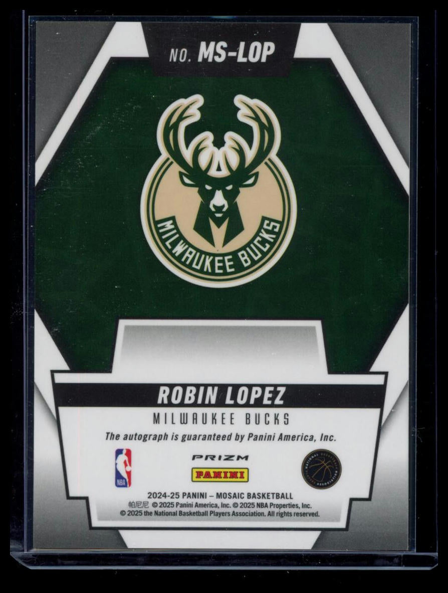 2025 Panini Mosaic Prizm Scripts Robin Lopez #MS-LOP Silver