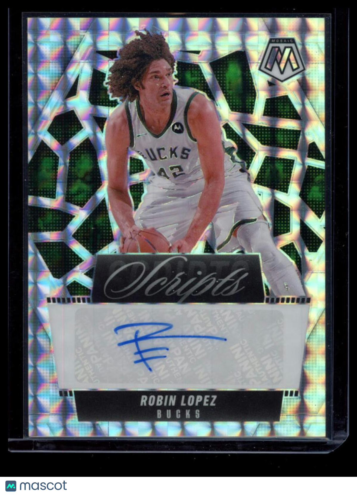 2025 Panini Mosaic Prizm Scripts Robin Lopez #MS-LOP Silver