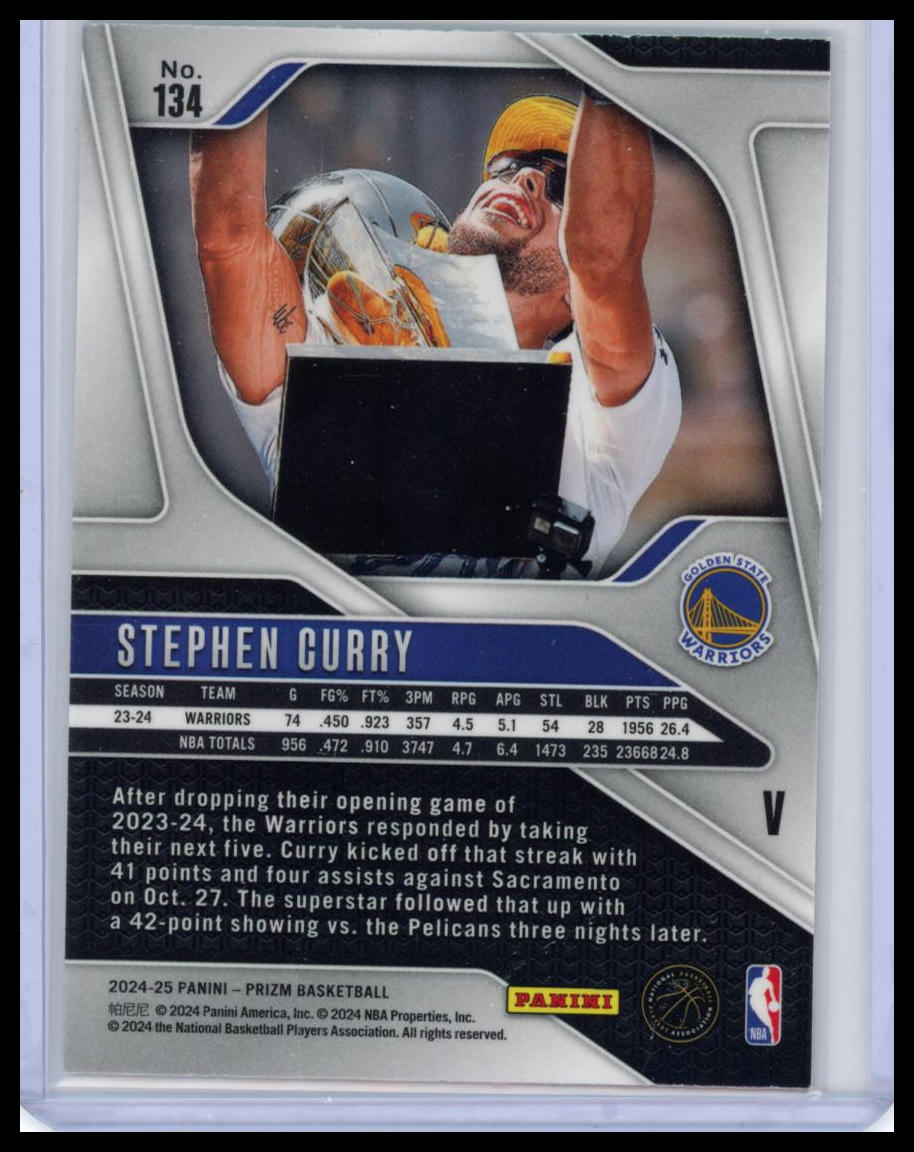 2024 Panini Prizm Stephen Curry #134 Image Variations Short Print
