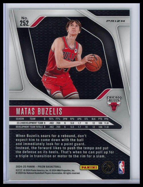 2024 Panini Prizm Matas Buzelis #252 Green RC
