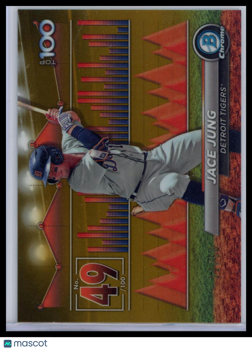 2024 Bowman Chrome Top 100 Jace Jung #BTP-49 Gold Refractor /50