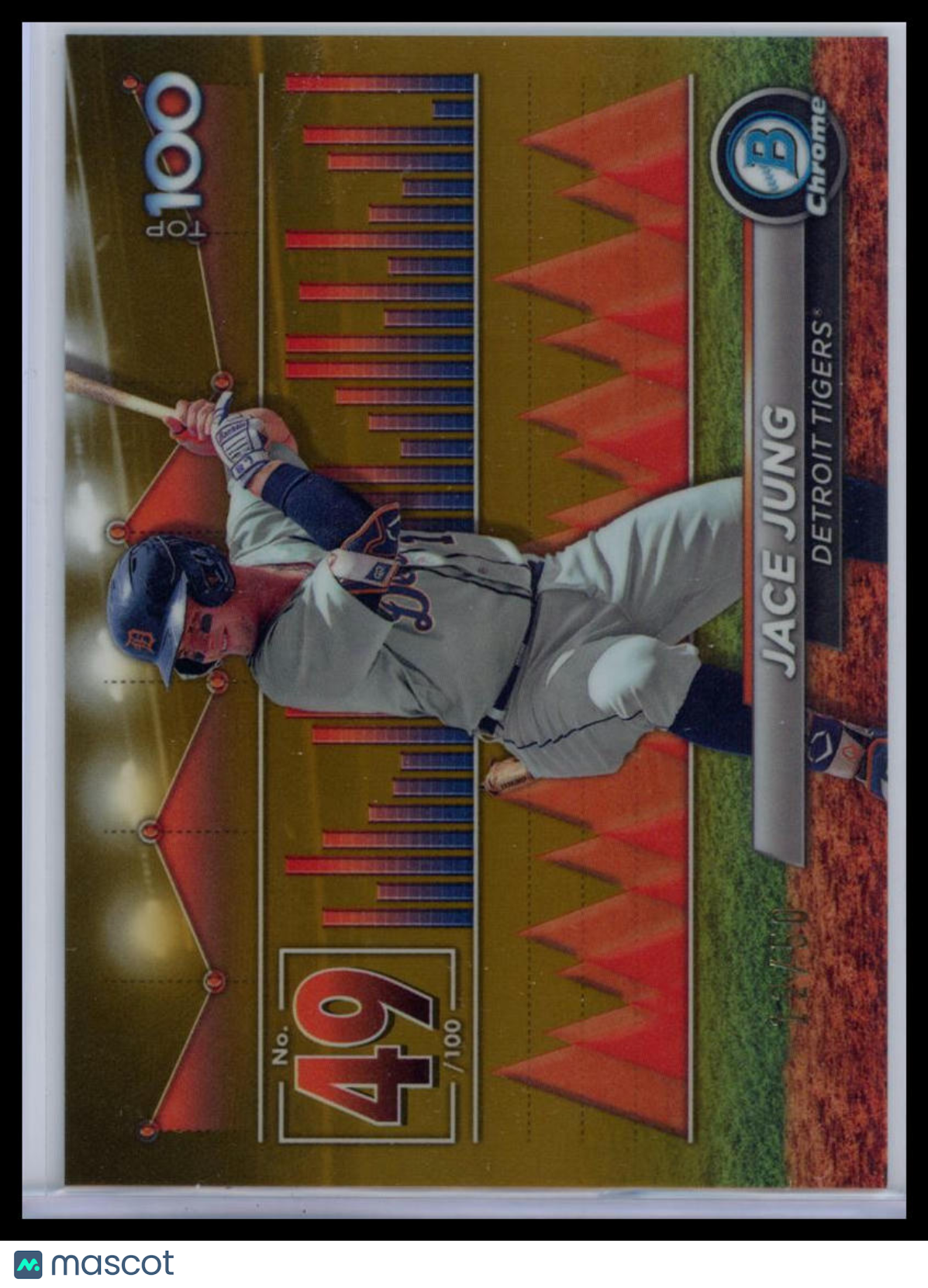 2024 Bowman Chrome Top 100 Jace Jung #BTP-49 Gold Refractor /50