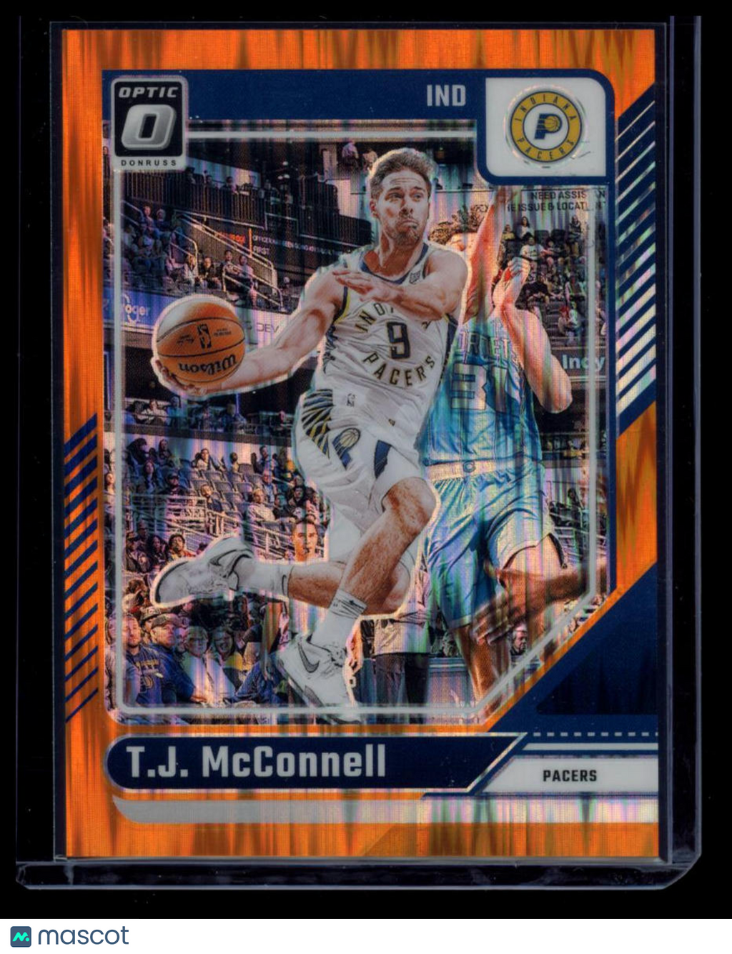 2025 Panini Donruss Optic Prizm T.J. McConnell #67 Orange Velocity /225