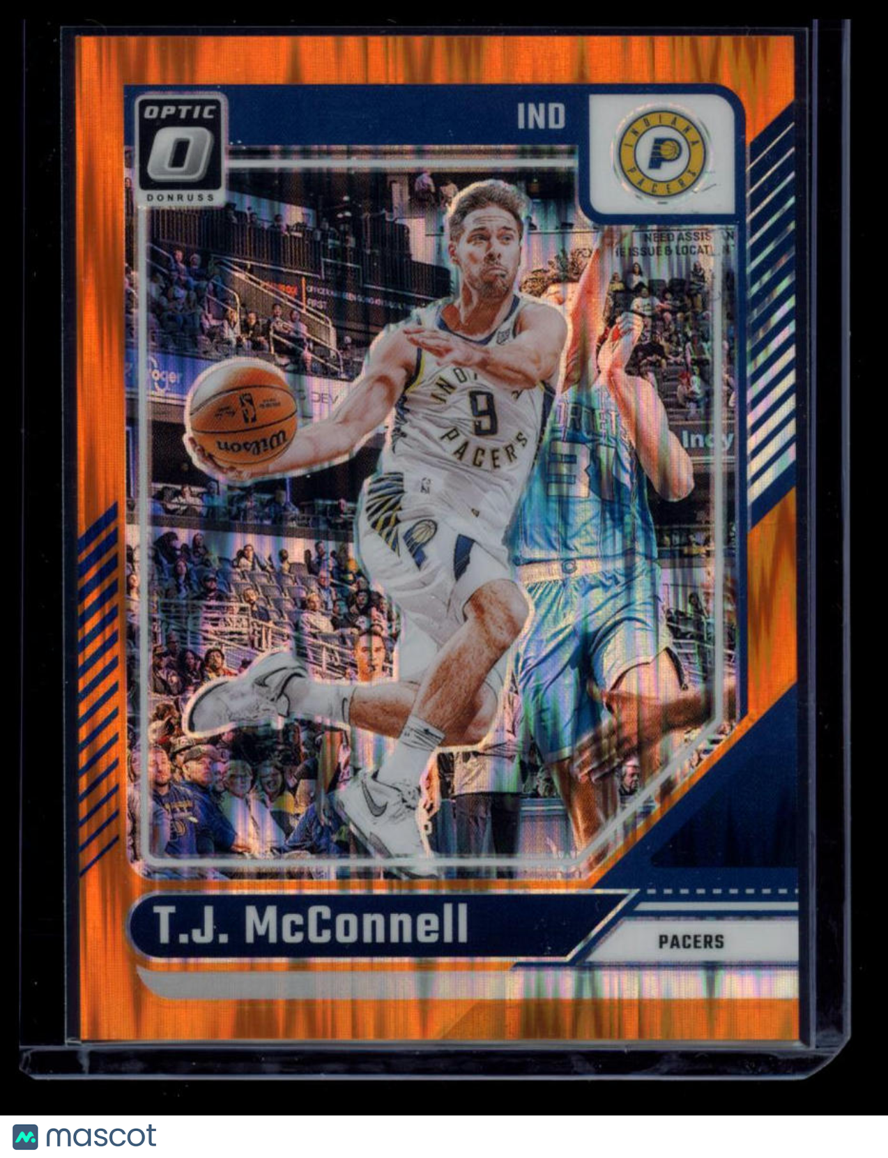 2025 Panini Donruss Optic Prizm T.J. McConnell #67 Orange Velocity /225