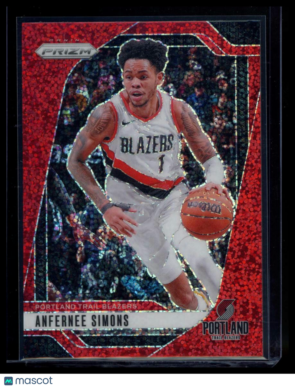 2024 Panini Prizm Anfernee Simons #45 Red Sparkle Short Print