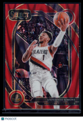 2025 Panini Select Prizm Courtside Anfernee Simons #208 Red Wave /65