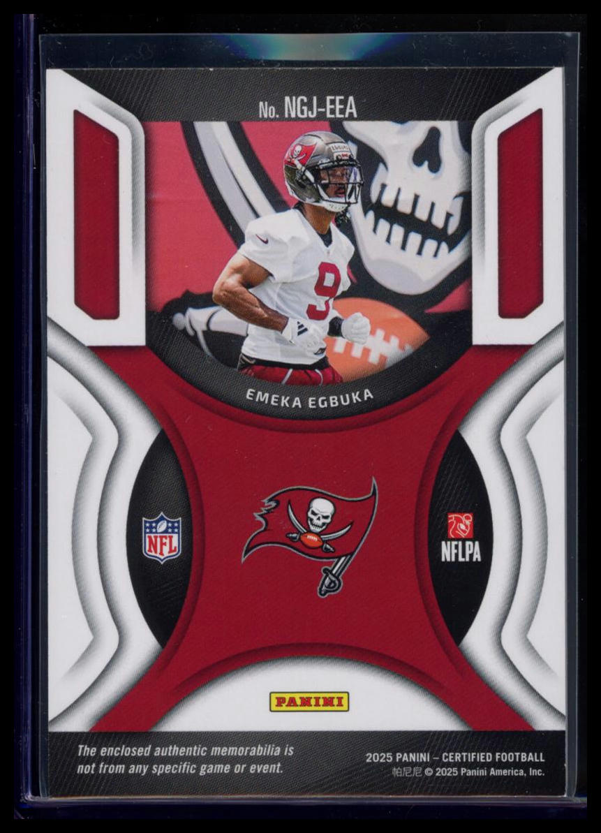 2025 Panini Certified New Generation Emeka Egbuka #NGJ-EEA Purple /399 RC Patch
