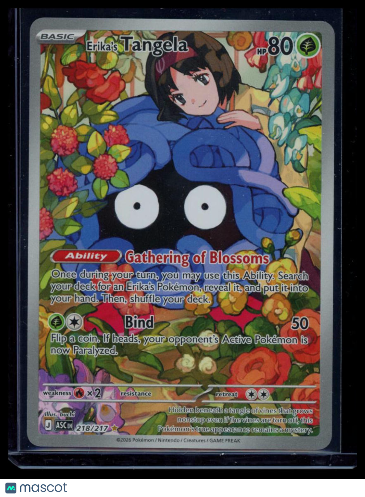 2026 Mega Evolution – Ascended Heroes Erika's Tangela Holo Secret Rare #218/217