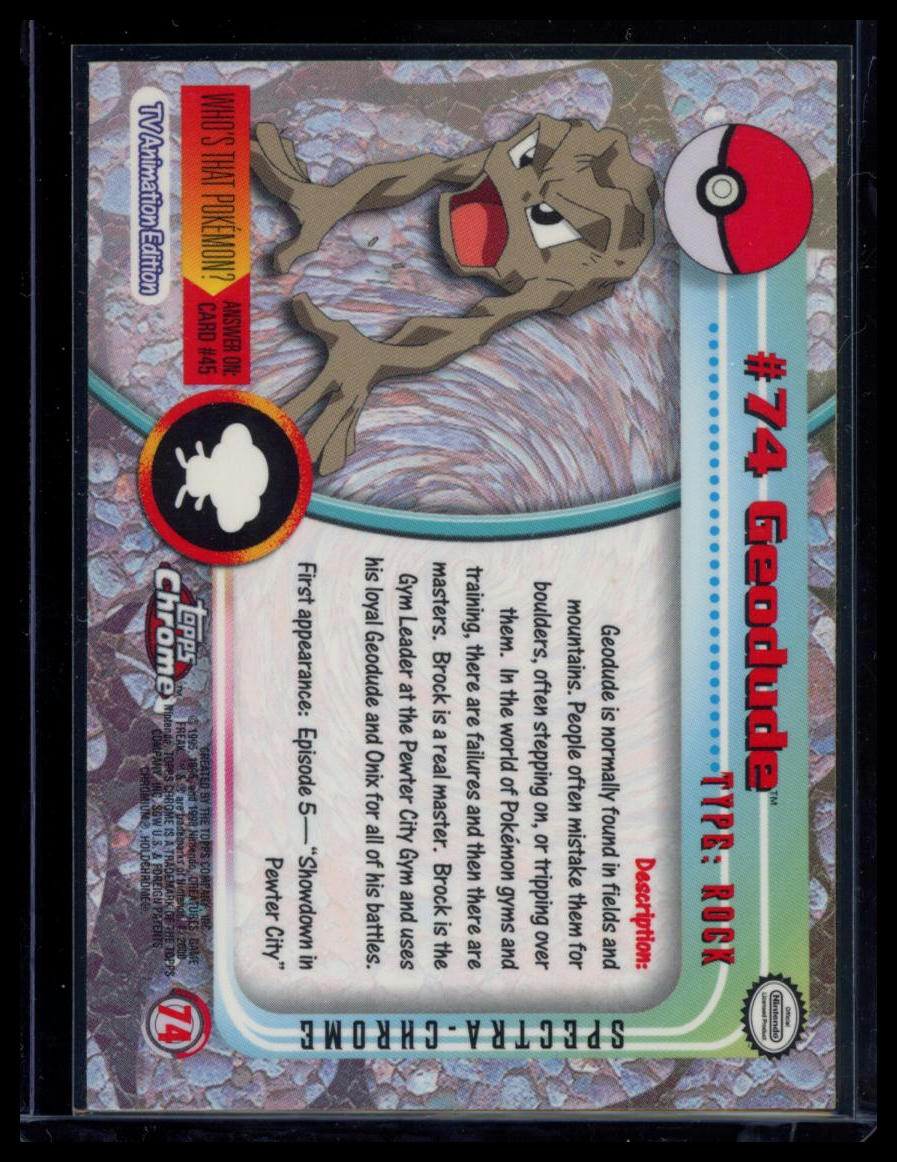 2000 Topps Chrome Series 1 Geodude Holo #74