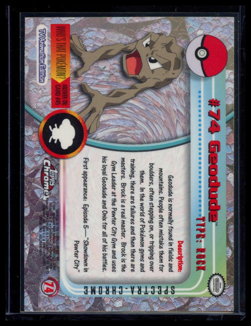2000 Topps Chrome Series 1 Geodude Holo #74