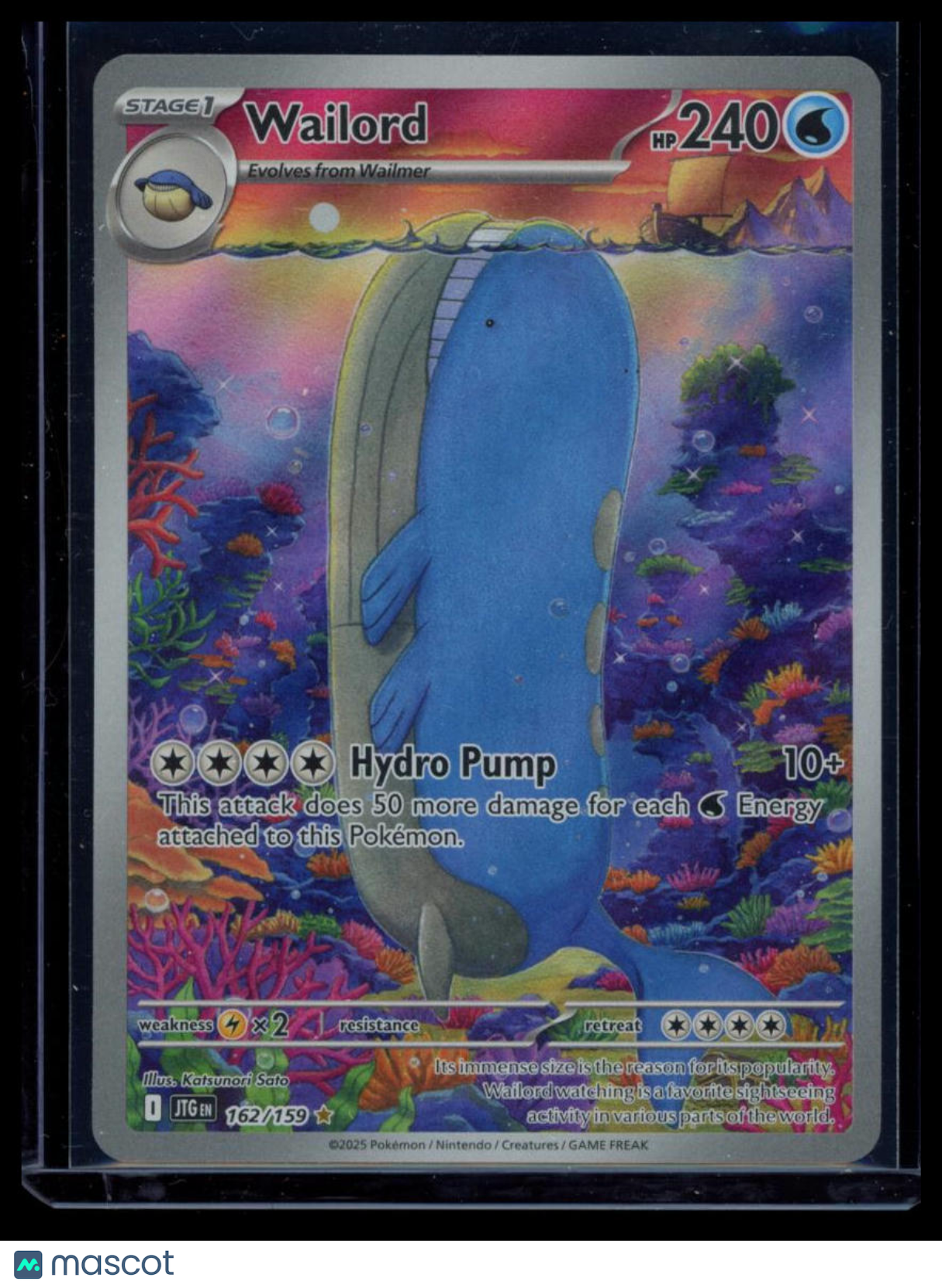 2025 Journey Together Wailord Holo Secret Rare #162/159