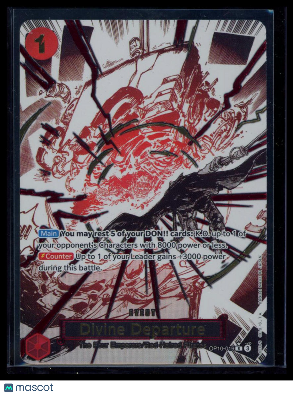 2025 Bandai One Piece Card Game Royal Blood OP10 Shanks Event #OP10-019