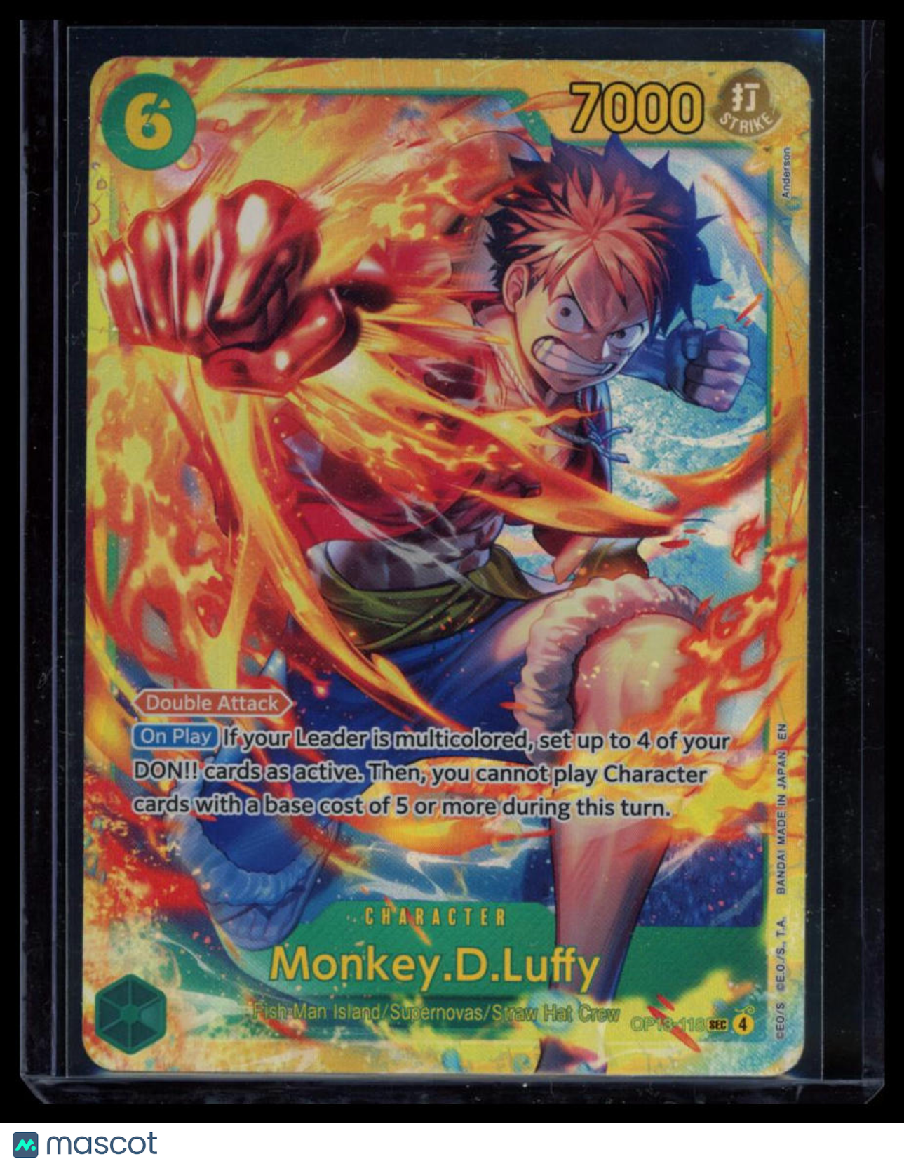 2025 One Piece Card Game Carrying On His Will Monkey.D.Luffy SEC #OP13-118