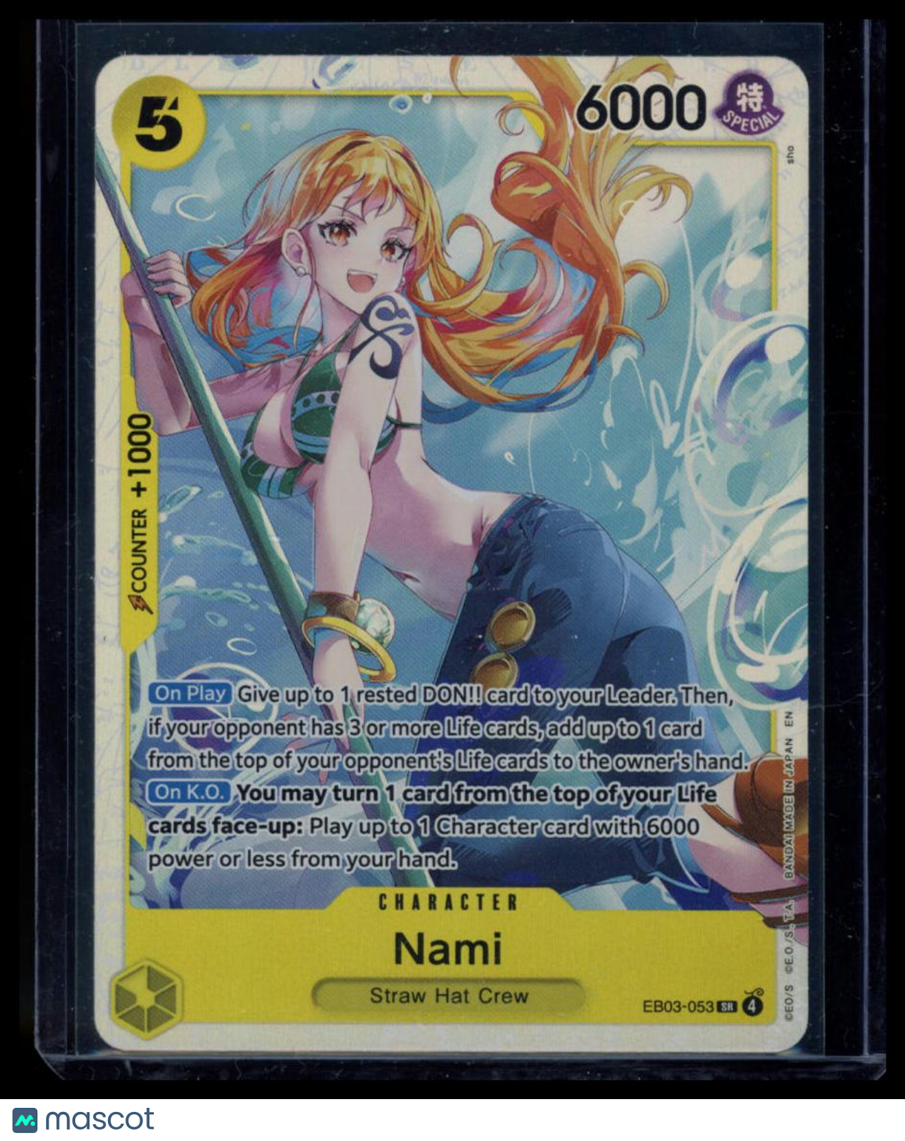 2026 One Piece Card Game Extra Booster Heroine's Edition Nami SR #EB03-053