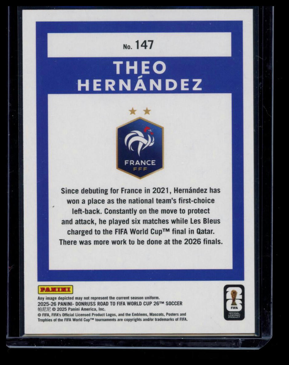 2026 Panini Donruss Road to FIFA World Cup 26 Theo Hernández #147 Blue /205