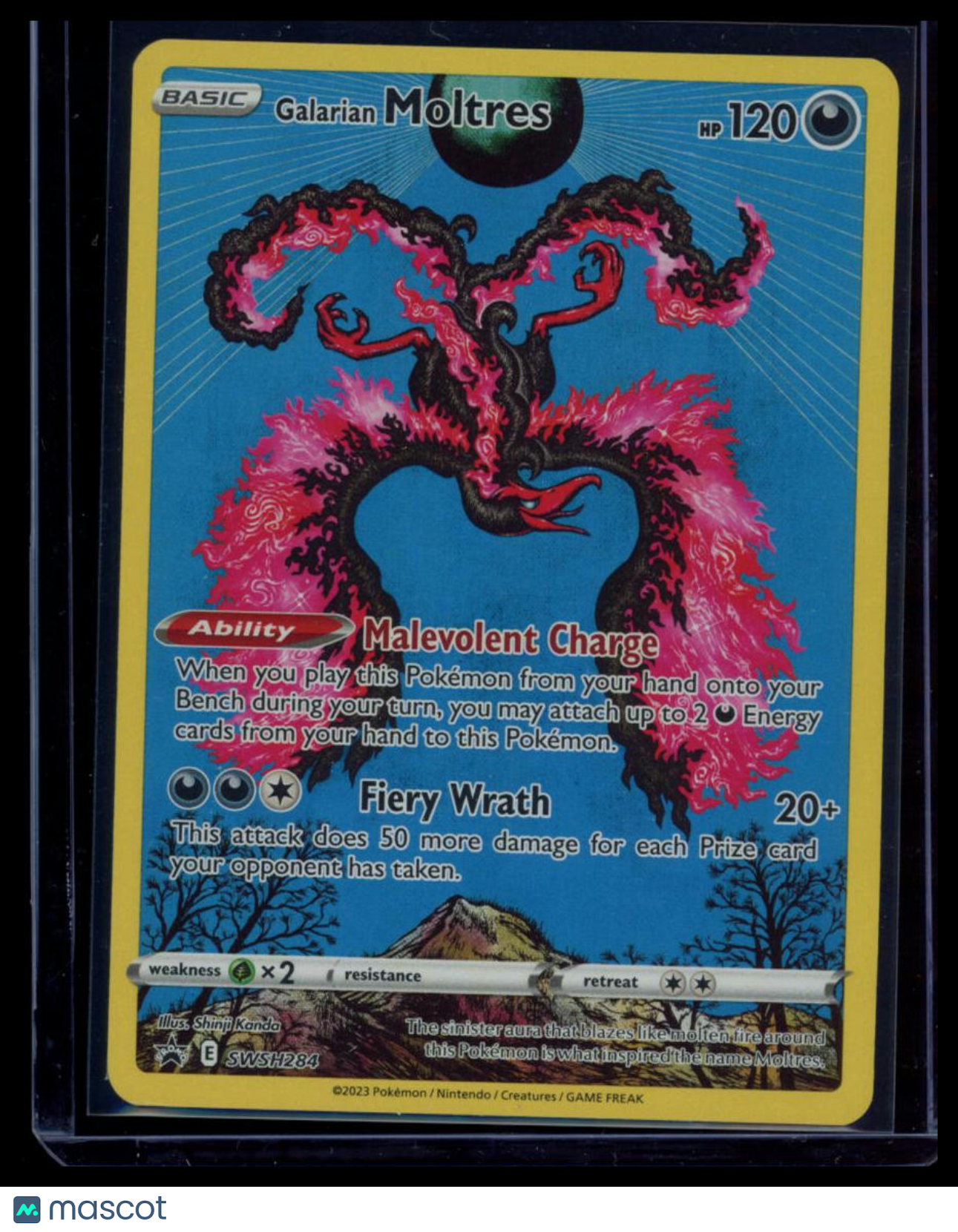 2023 Crown Zenith Galarian Moltres Holo Black Star Promo #SWSH284