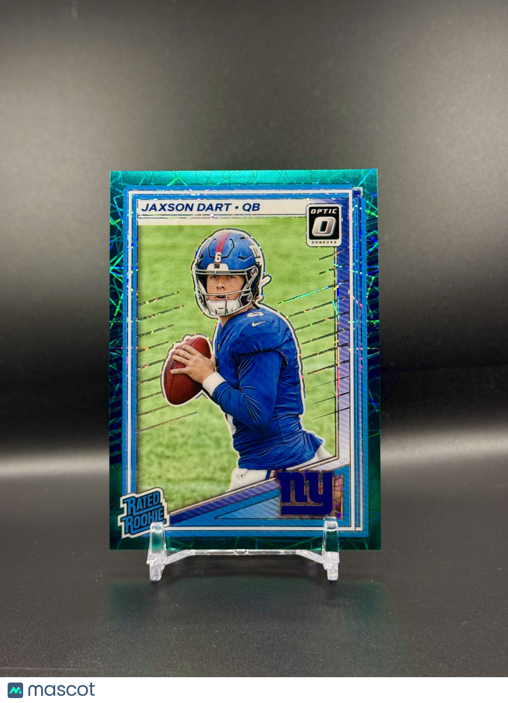 2025 Panini Donruss Optic Prizm Jaxson Dart #273 Teal Velocity Parallel RC