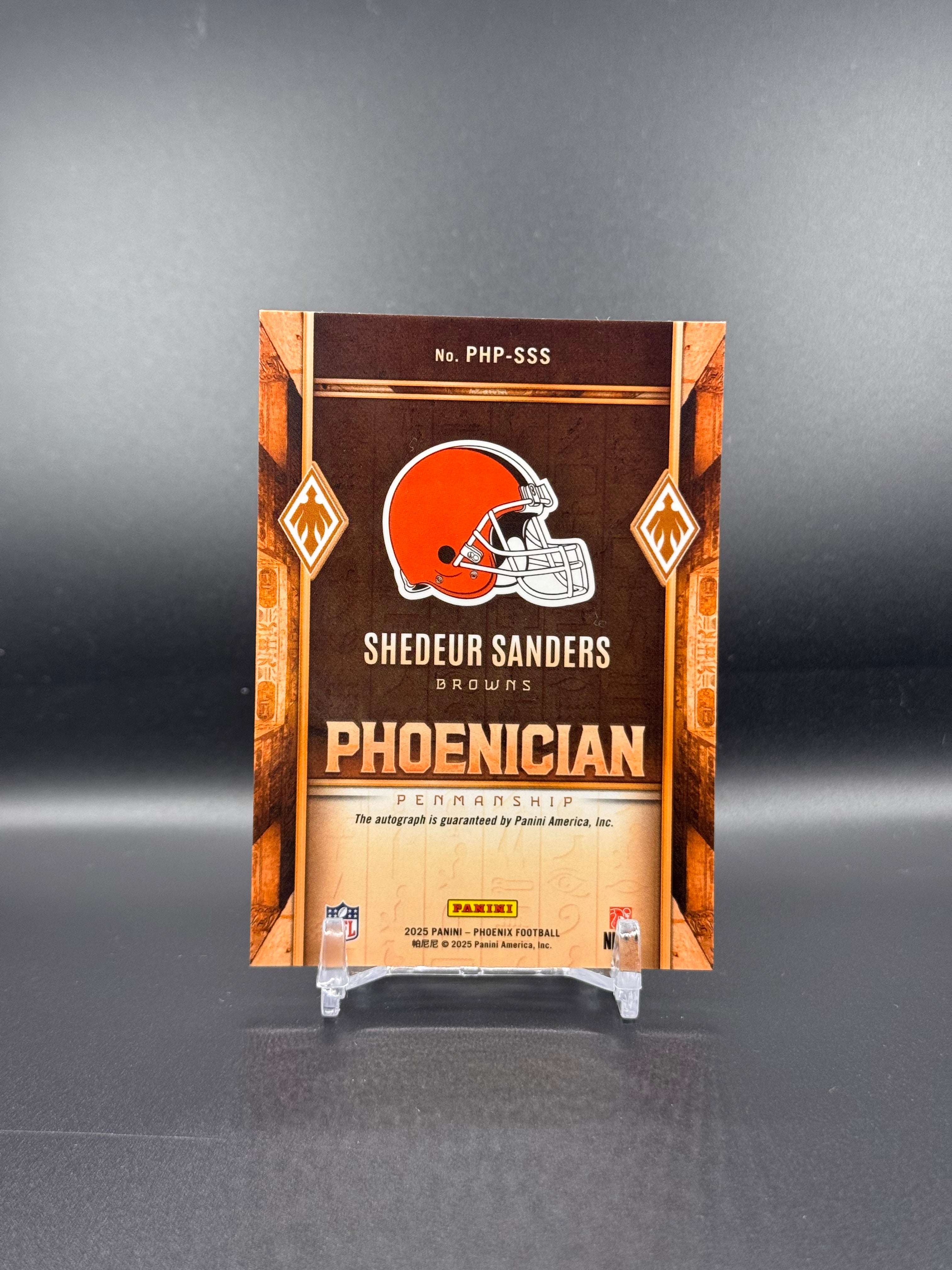 2025 Panini Phoenix Phoenician Penmanship Shedeur Sanders #PHP-SSS RC