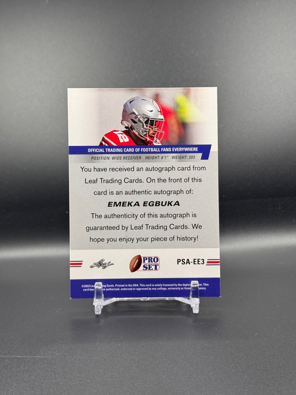 2022 Leaf Pro Set Emeka Egbuka #PSA-EE3