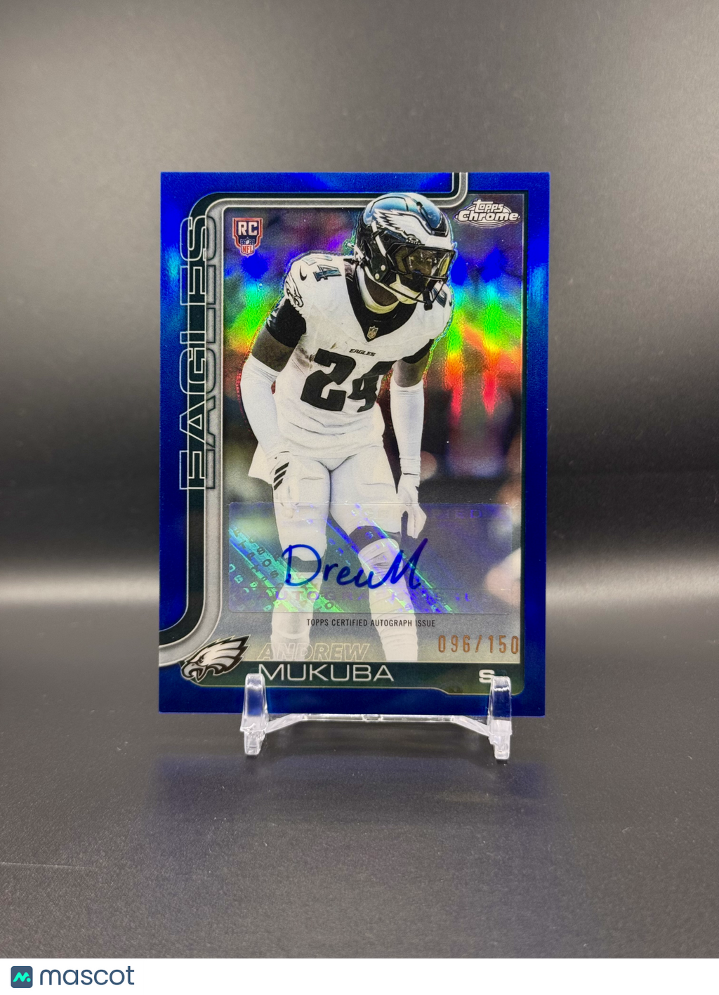 2025 Topps Chrome Football Andrew Mukuba #RRA-AM Blue Refractor /150 RC