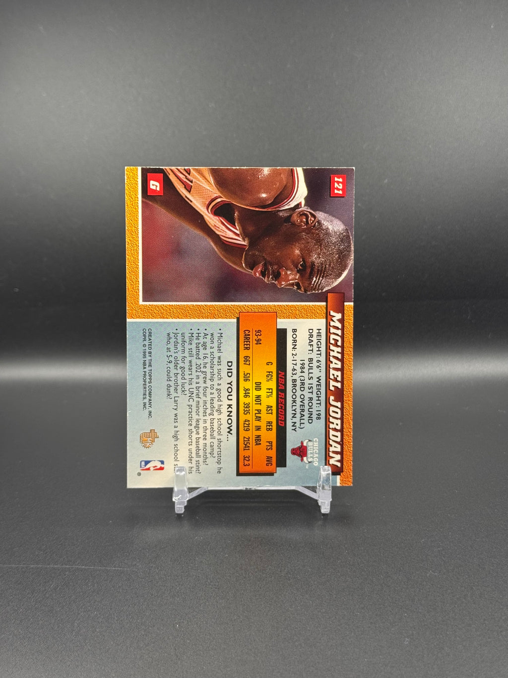 1995 Topps Embossed Michael Jordan #121