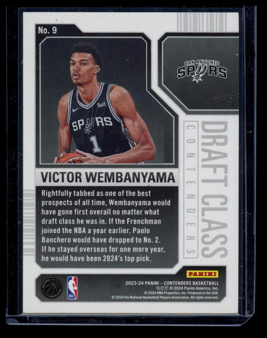 2024 Panini Contenders Basketball Draft Class Victor Wembanyama #9 Base Set RC