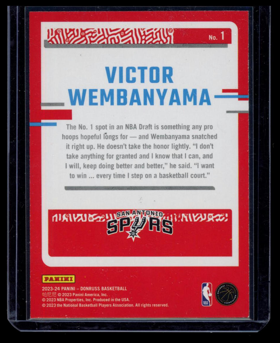 2023 Panini Donruss The Rookies Victor Wembanyama #1 Base Set