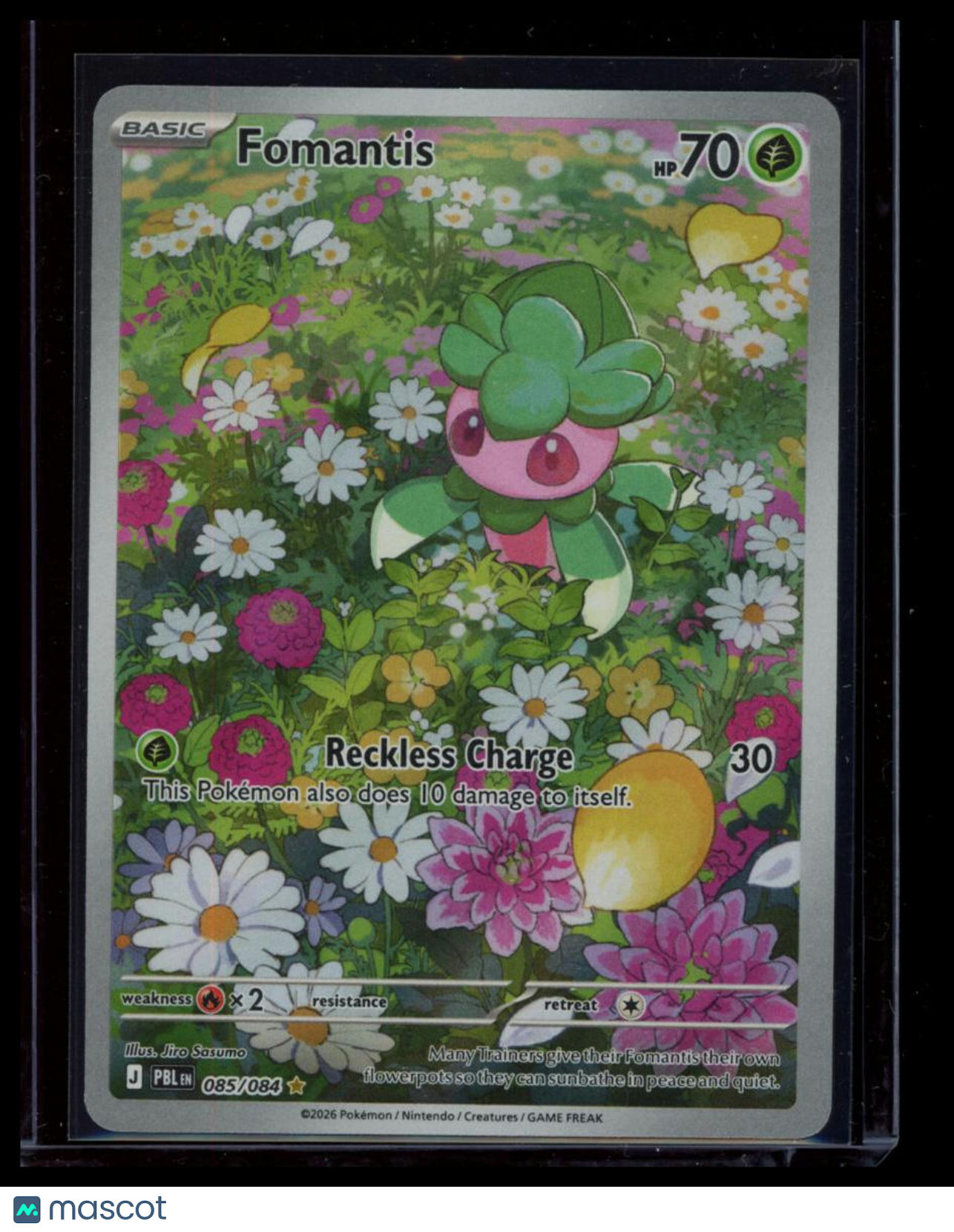 2025 Scarlet & Violet Black Bolt Fomantis Holo Secret Rare #85/84