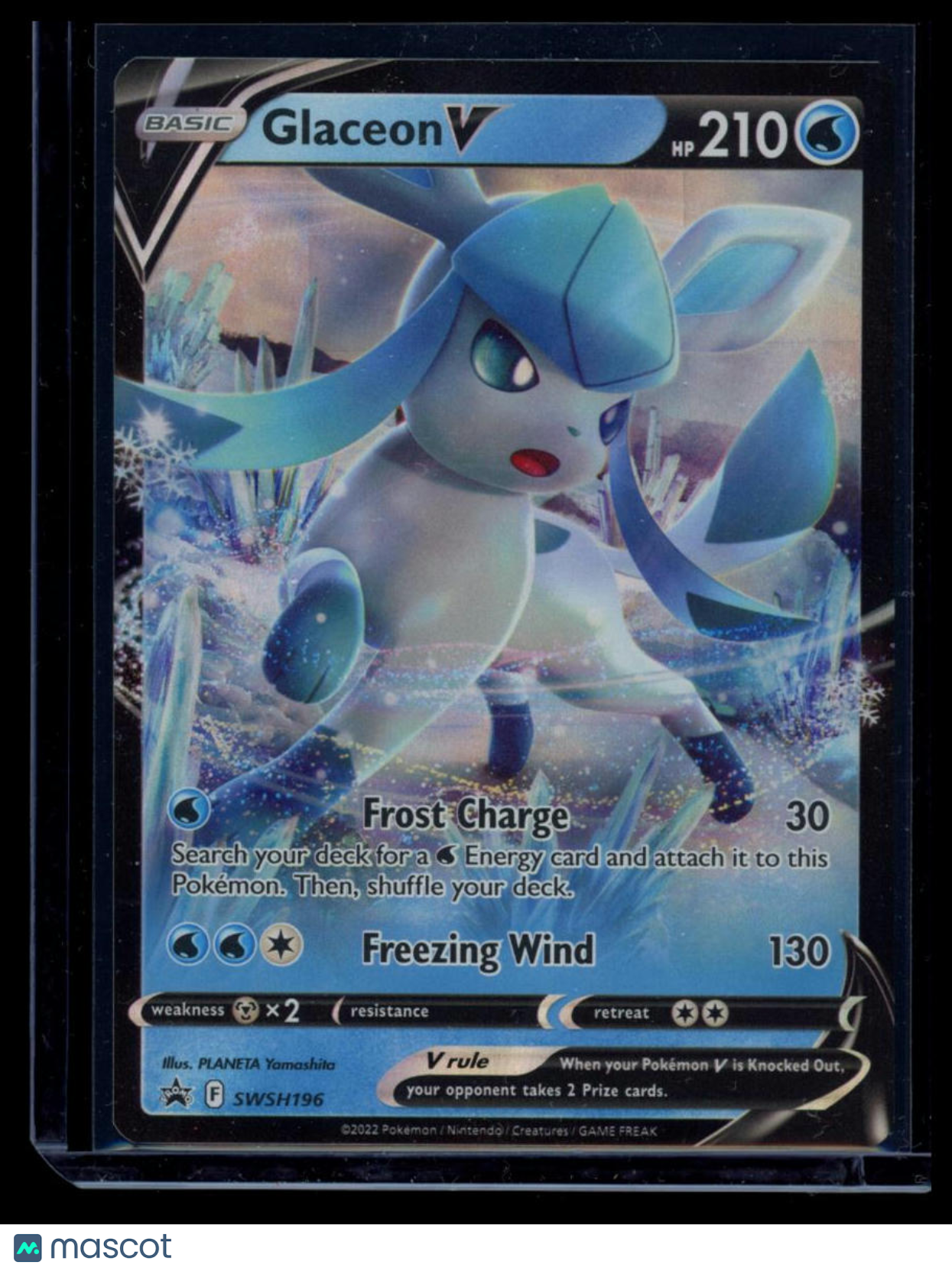 2022 SWSH Glaceon V Holo Black Star Promo #SWSH196
