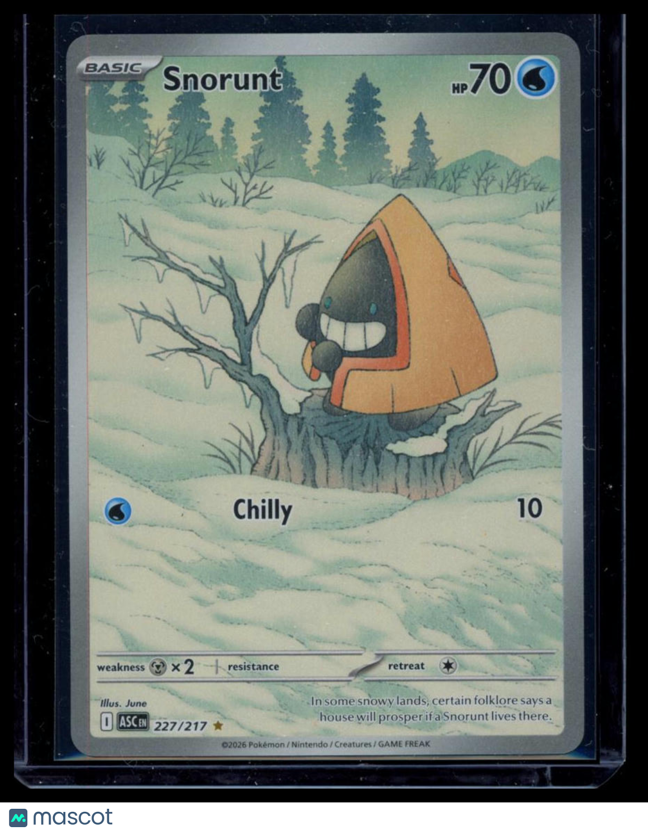 2026 Pokemon Ascension Snorunt Secret Rare #227/217