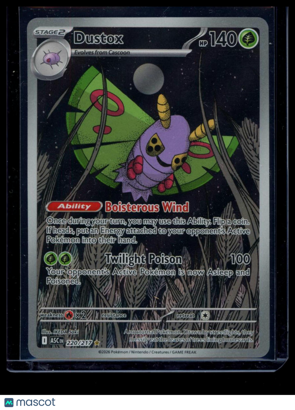 2026 Mega Evolution – Ascended Heroes Dustox Holo Secret Rare #220/217