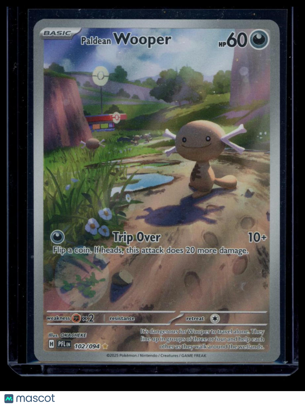 2025 Prismatic Evolutions Paldean Wooper Holo Secret Rare #102/94