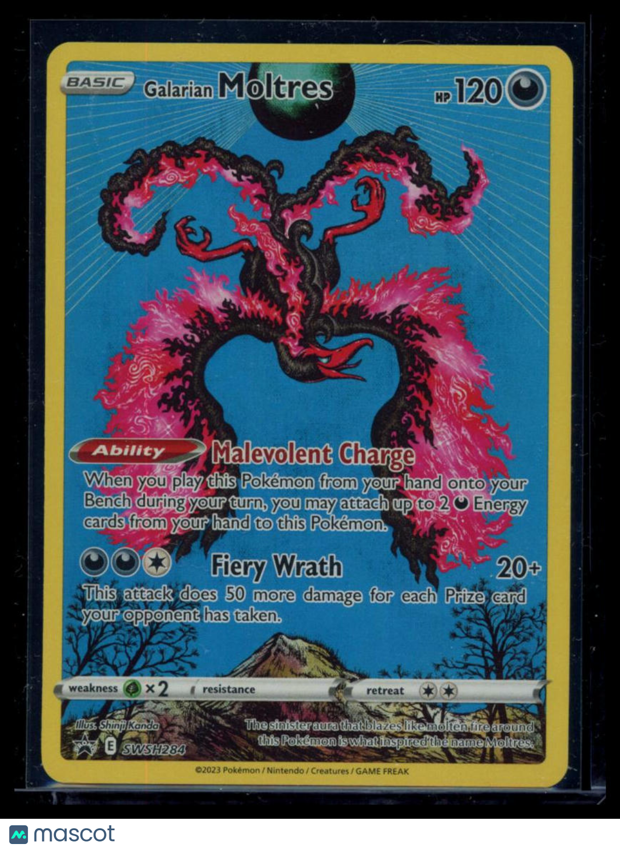 2023 Crown Zenith Galarian Moltres Holo Black Star Promo #SWSH284