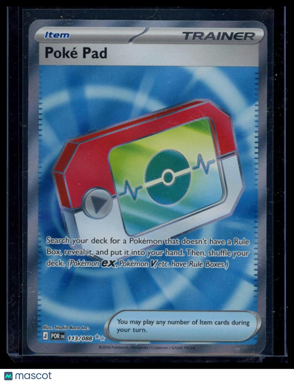 2026 Mega Evolution – Perfect Order Poké Pad Holo Secret Rare UR #113/88