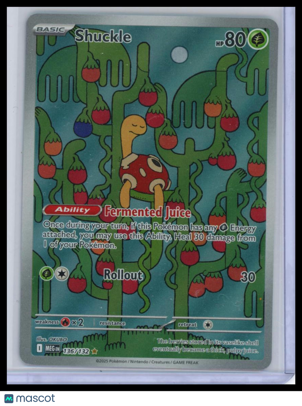 2025 Mega Evolution Shuckle Holo Secret Rare #136/132