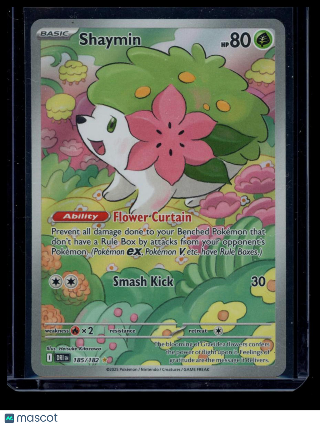 2025 Scarlet & Violet White Flare Shaymin Holo Secret Rare #185/182