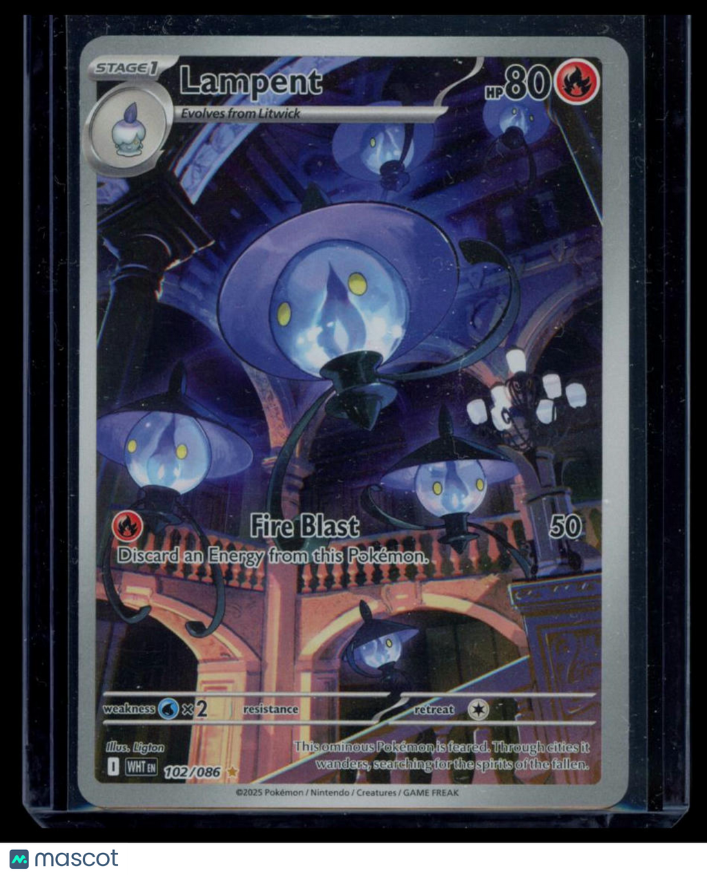 2025 Scarlet & Violet White Flare Lampent Holo Secret Rare #102/86