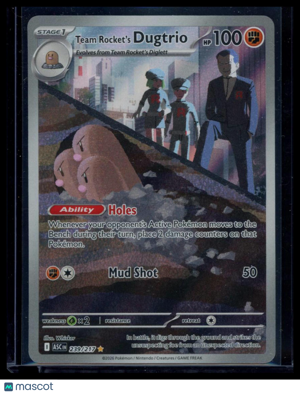2026 Mega Evolution – Ascended Heroes Team Rocket's Dugtrio Secret Rare #239/217