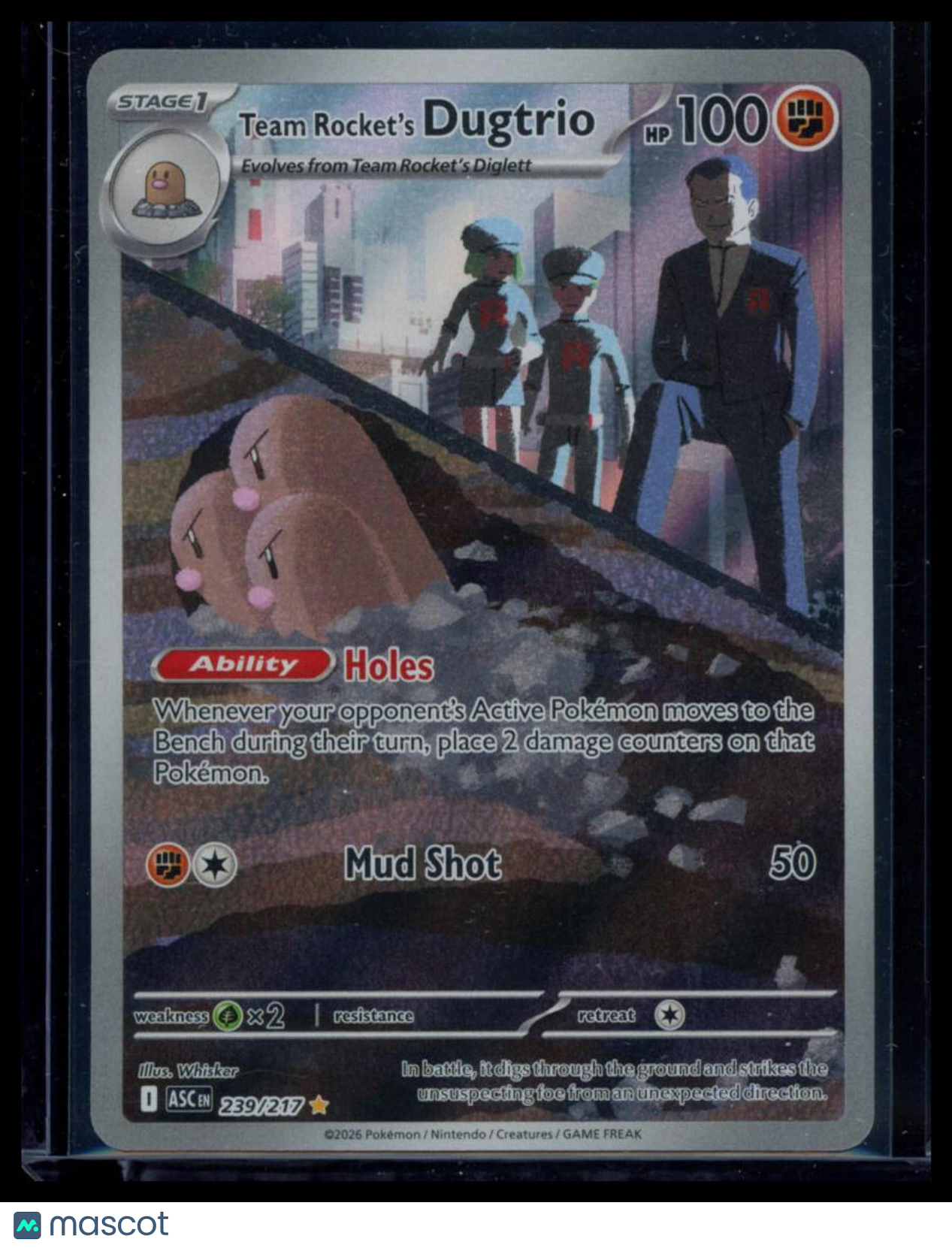 2026 Mega Evolution – Ascended Heroes Team Rocket's Dugtrio Secret Rare #239/217