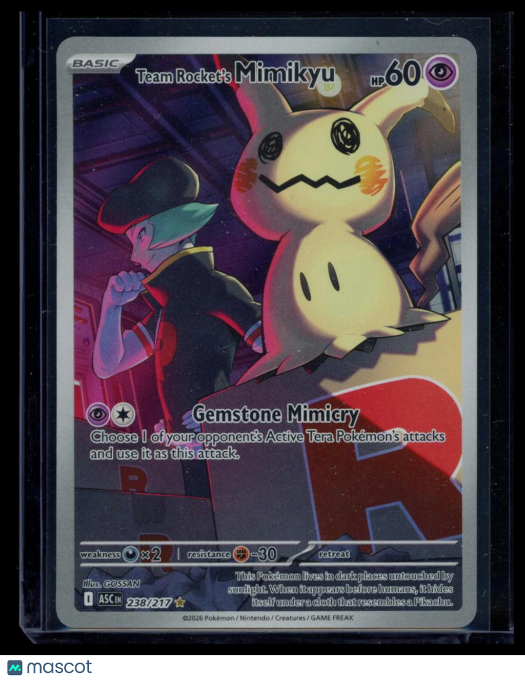 2026 Mega Evolution – Ascended Heroes Team Rocket's Mimikyu Secret Rare #238/217
