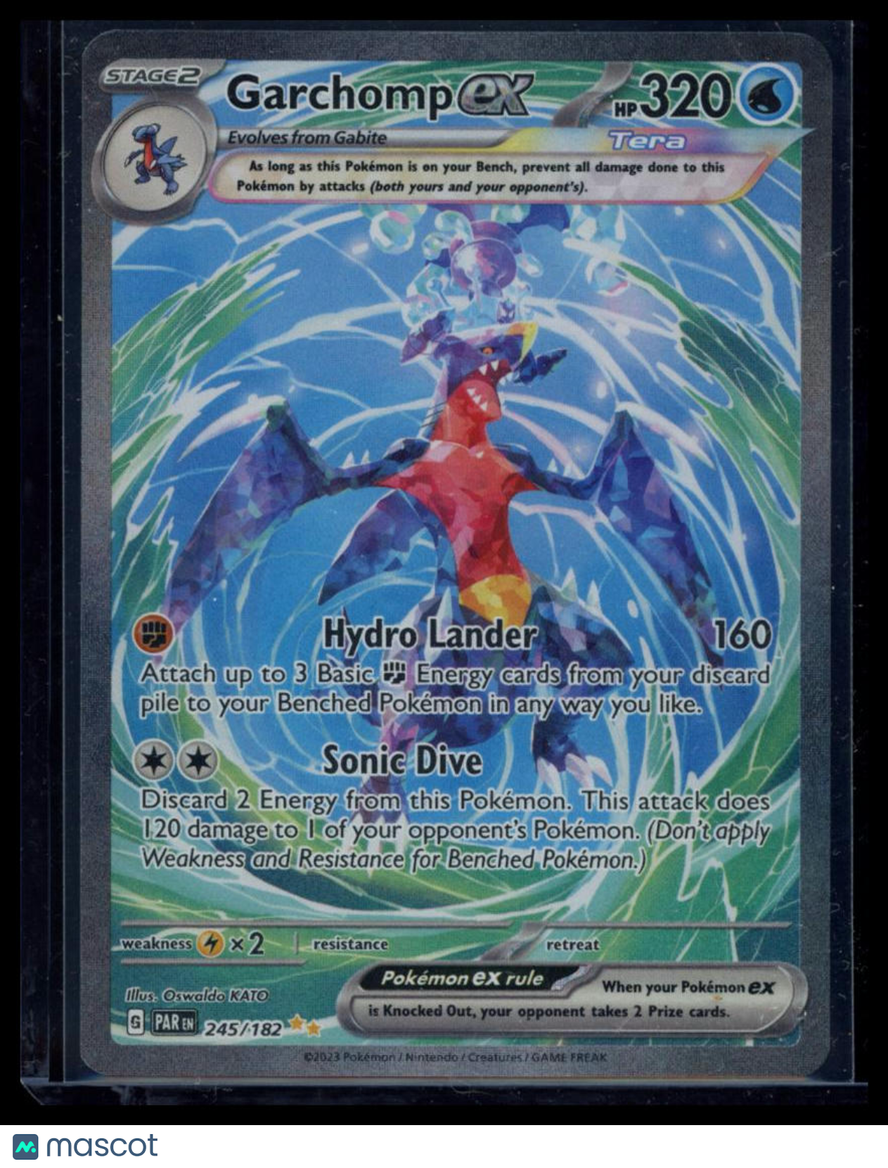 2023 Paradox Rift Garchomp EX Holo Secret Rare #245/182