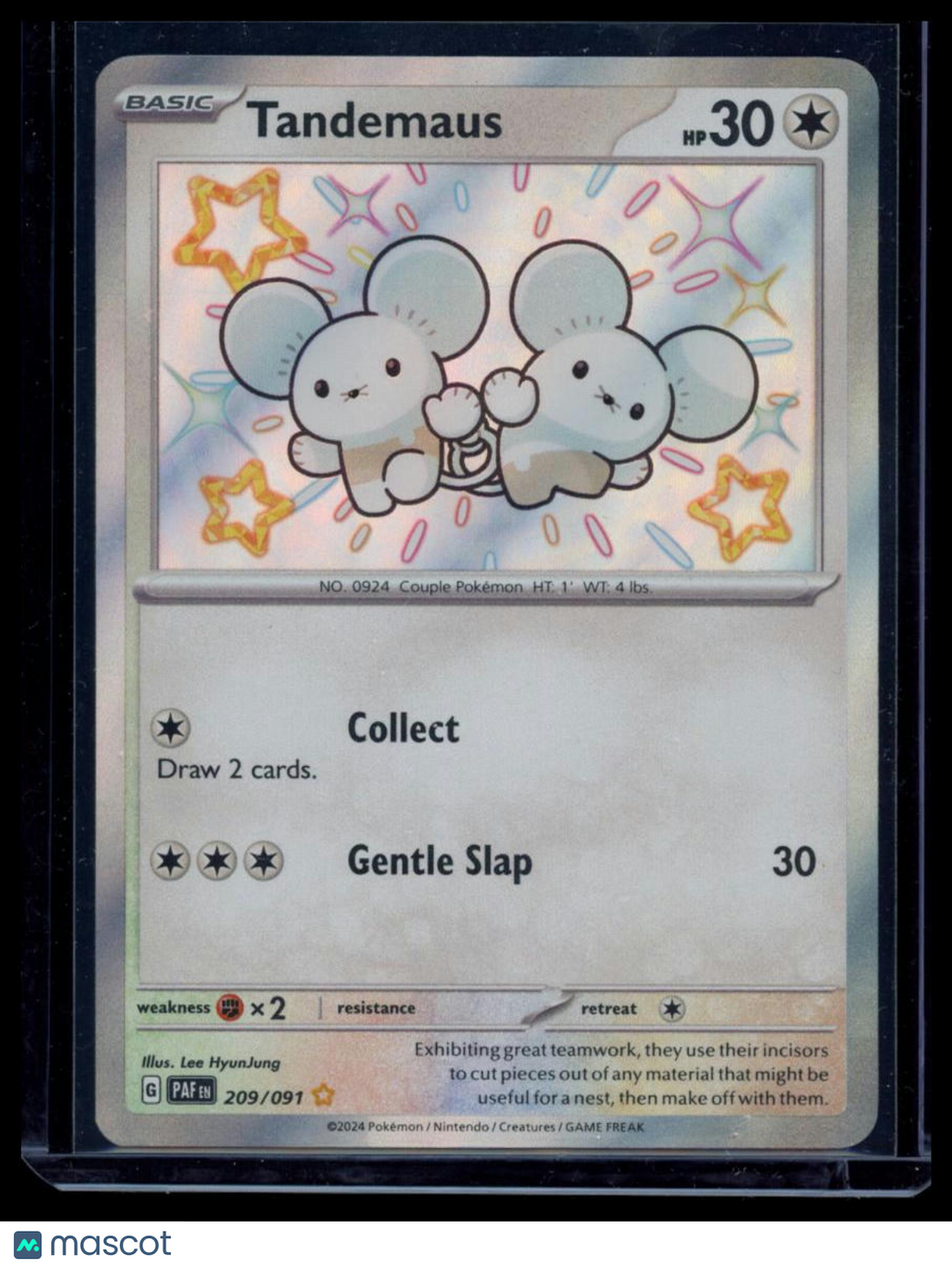 2024 Paldean Fates Tandemaus Holo Secret Rare #209/91