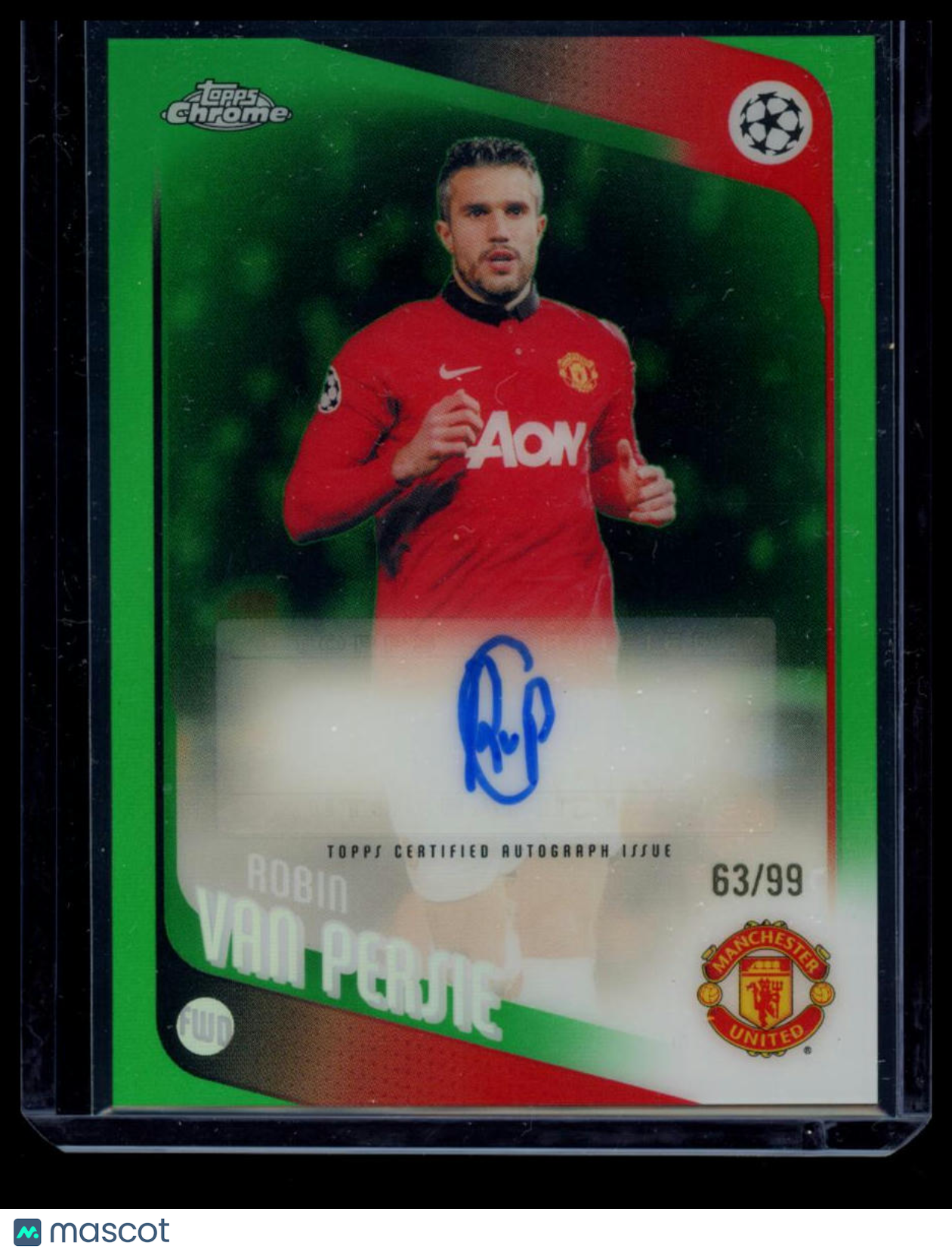 2025-26 Topps Chrome UEFA Robin van Persie #CLA-RVP Green Refractor /99