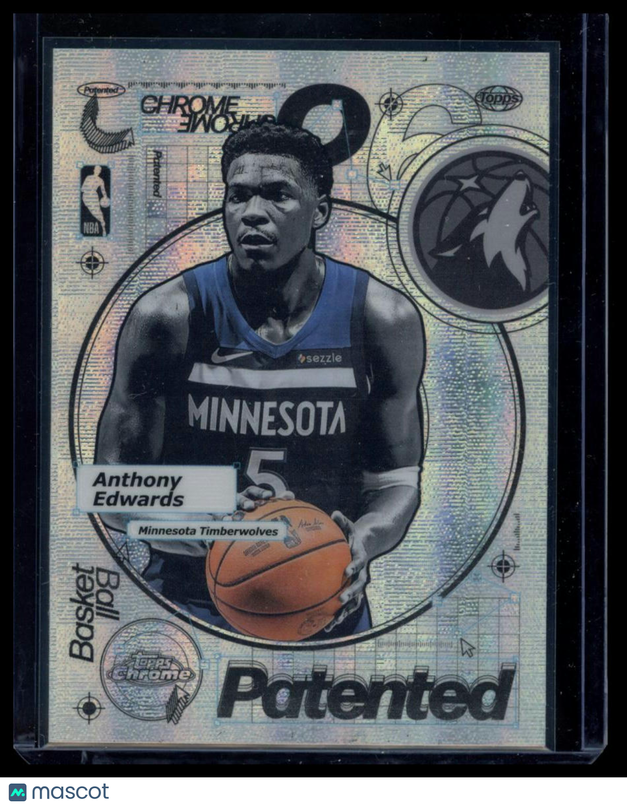 2025 Topps Chrome Patented Anthony Edwards #PD-15 Case Hit